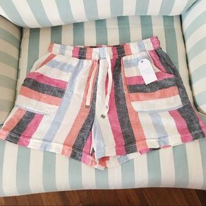 NWT Time And Tru Striped Linen Shorts - S